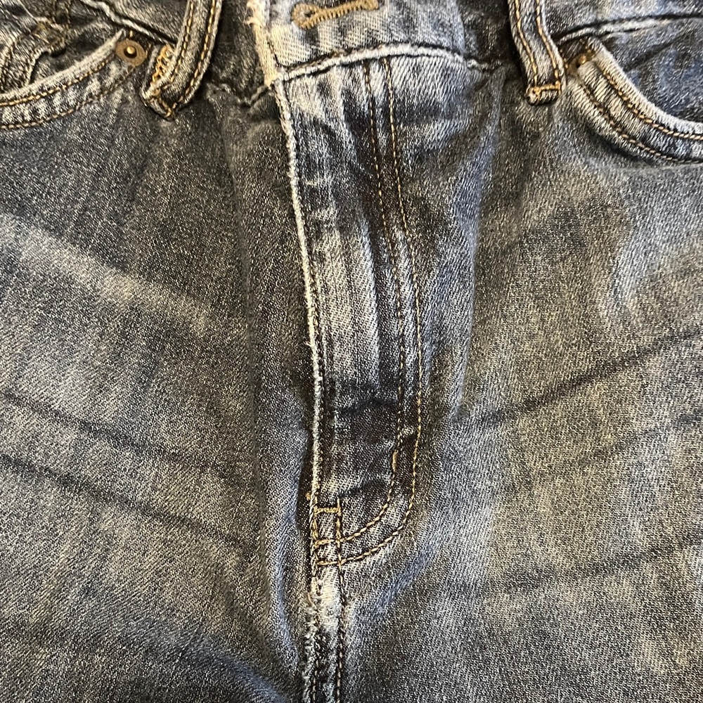 Eddie Bauer Blue Jeans with Red Plaid Flannel Lining - Picture 3 of 6